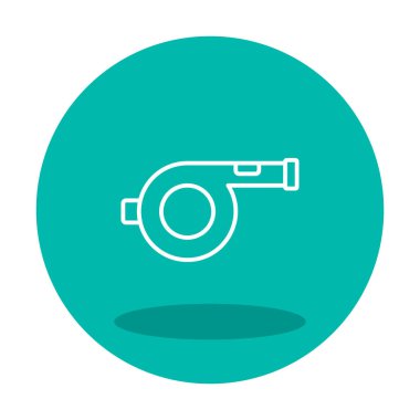 Basit Whistle düz simge tasarımı, vektör, illüstrasyon