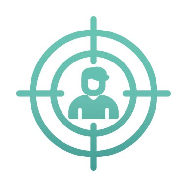 Hedef düz simge. Vektör illüstrasyonu