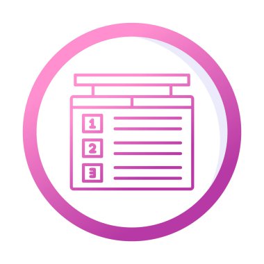 Puan tahtası web simgesi, vektör illüstrasyonu 