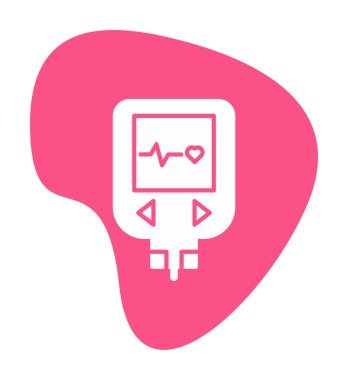 düz basit Glucometer simge vektör illüstrasyon tasarımı
