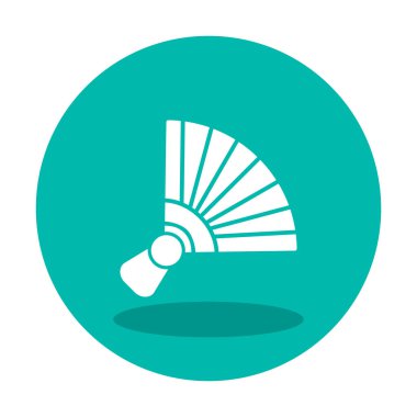 Çinli taraftar ince çizgi ikon vektör çizimi tasarımı izole