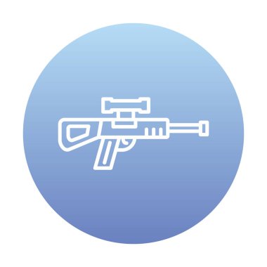 Keskin nişancı silahı ikonu vektör çizimi