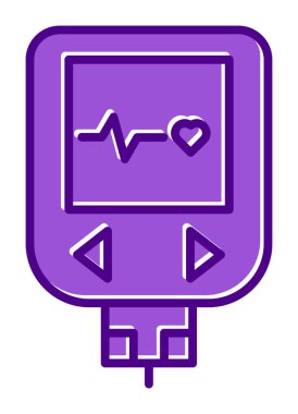 düz basit Glucometer simge vektör illüstrasyon tasarımı