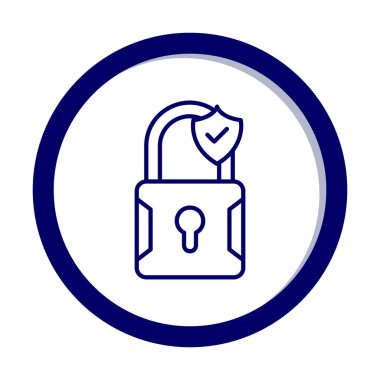 asma kilit web simgesi, vektör illüstrasyonu