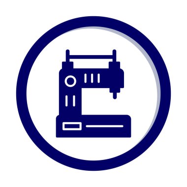 Basit Dikiş Makinesi web vektör simgesi