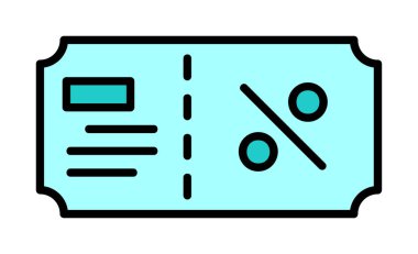 Hediye çeki web simgesi, vektör illüstrasyonu 