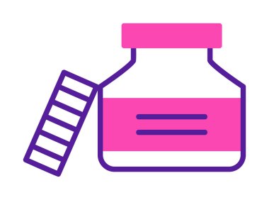 Mürekkep kavanozu simgesinin vektör çizimi 
