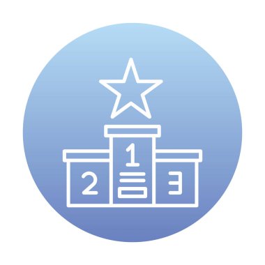 Podyum Şampiyonası ikon vektör illüstrasyonu