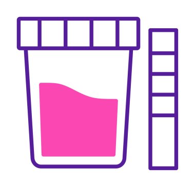 İdrar Test Ağı simgesi, vektör illüstrasyonu