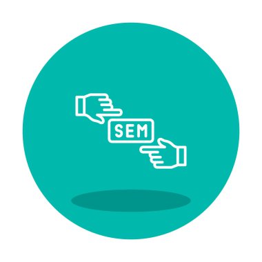 Basit düz Sem simgesi izole kavramı