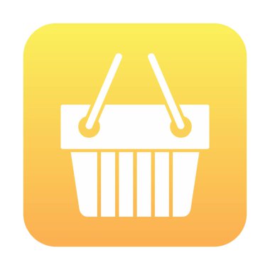 Alışveriş sepeti ikonu vektör illüstrasyonu 