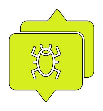 Konuşma balonu vektör resimlemesindeki hata simgesi 