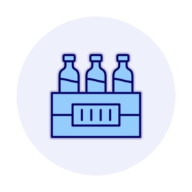 Su şişeleri. Web simgesi basit illüstrasyon 