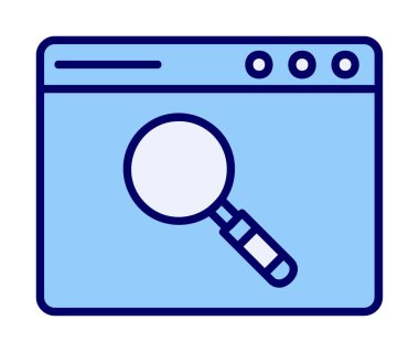 Basit Tarayıcı Arama simgesi, vektör illüstrasyonu