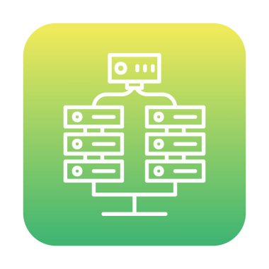 Ağ sunucu simgesinin vektör illüstrasyon tasarımı