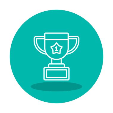 Basit kupa çizgisi vektör resimleme tasarımı