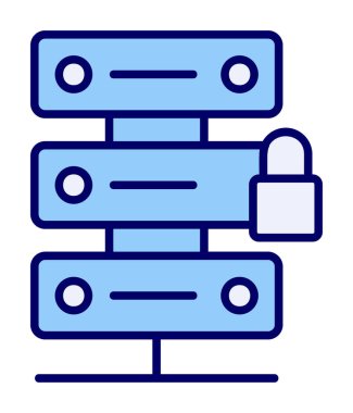 Sunucu vektör illüstrasyonunu kilitle