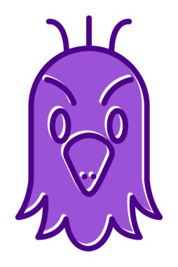 şık papağan kafası logo vektör çizimi