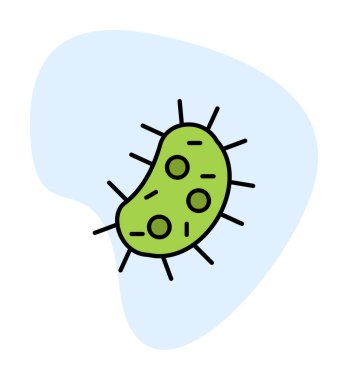 düz Amoeba simge vektör illüstrasyon tasarımı