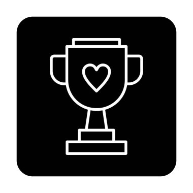 Kupalı kupa. Web simgesi basit illüstrasyon