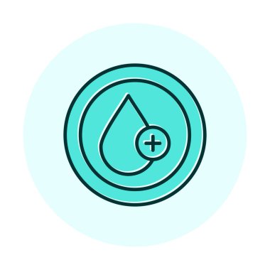 Kan damlası ağ simgesi, vektör illüstrasyonu 