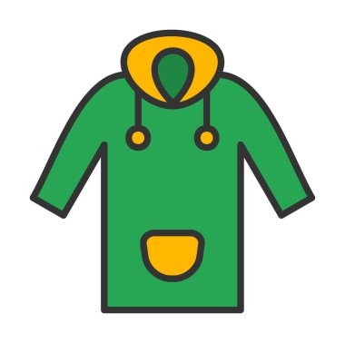 Yağmurluk Web simgesi, vektör illüstrasyonu