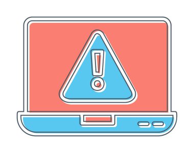 Hata vektör çizimi, Konsept ve grafik tasarım için Adware vektör çizgisi simgesi. 