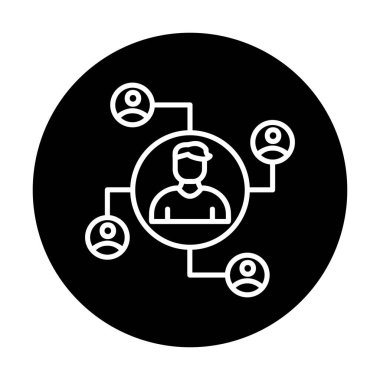 vektör olarak düz sosyal ağ simgesi. logotype