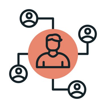 vektör olarak düz sosyal ağ simgesi. logotype