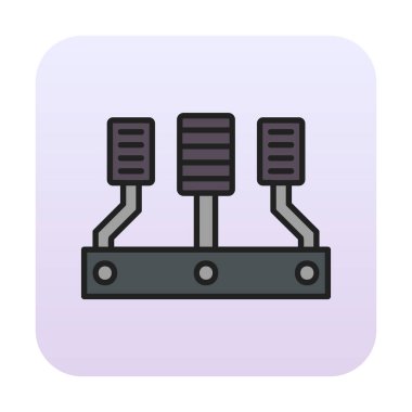 Araba Hızlandırıcı düz simgesi, vektör illüstrasyonu 