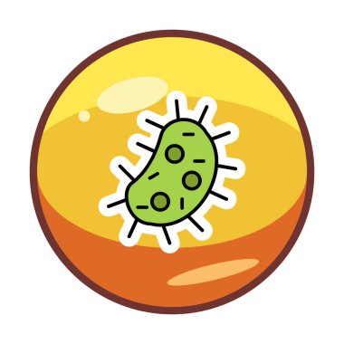 düz Amoeba simge vektör illüstrasyon tasarımı