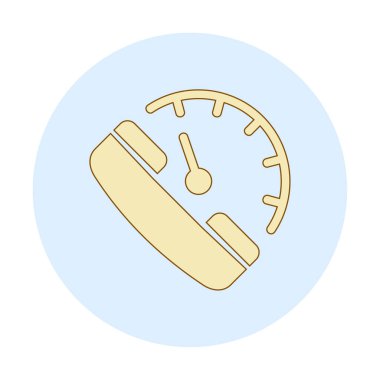 Basit 24 Saat Telefon Desteği simgesi, vektör illüstrasyonu