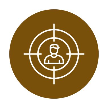 Hedef düz simge. Vektör illüstrasyonu