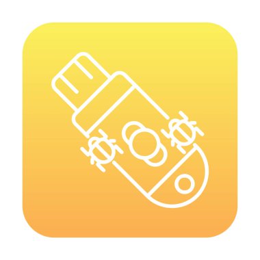 Pendrive Virüs ikon vektör görüntüsü. Web uygulamaları, mobil uygulamalar ve yazdırma ortamları için kullanılabilir.