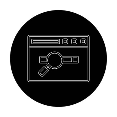 Web tarayıcı simgesi, vektör illüstrasyonu basit tasarım