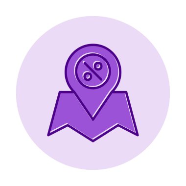 konum pin simgesi, vektör illüstrasyonu basit tasarım