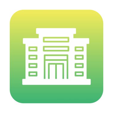 Alışveriş merkezi simgesi. Alışveriş merkezi oluşturma simgesi, vektör illüstrasyonu 