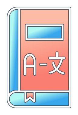 Kitap simgesinin vektör illüstrasyonu 