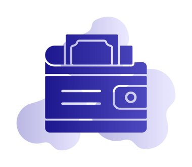 Basit cüzdan. simge vektör illüstrasyon tasarımı