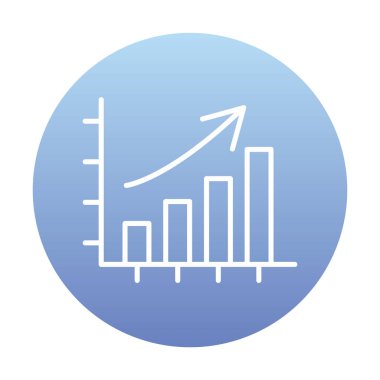 büyüyen grafik, bar grafiği vektör çizimi