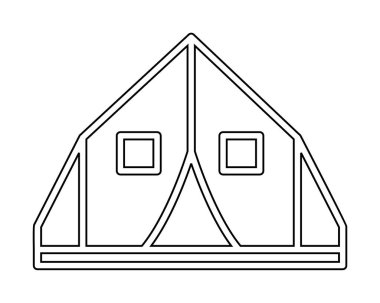 çadır simgesi, vektör çizimi  