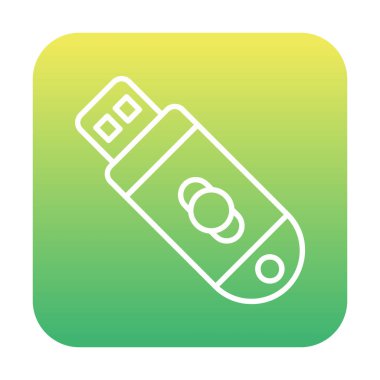 usb flash disk simgesinin vektör çizimi 