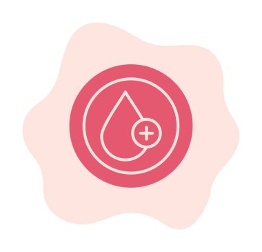 Kan damlası ağ simgesi, vektör illüstrasyonu 