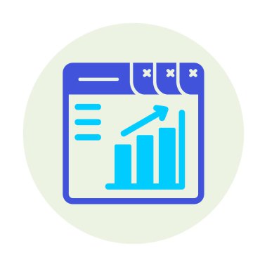 büyüme grafik simgesini, vektör çizim