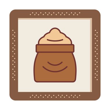 Şeker düzlüğü simgesi, vektör illüstrasyonu  