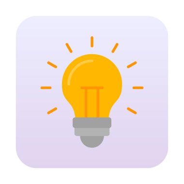 Ampul simgesi. vektör illüstrasyonu 