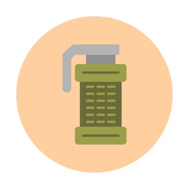 Smoke Grenade web simgesi, vektör illüstrasyonu