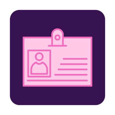 ID kart simgesi vektör illüstrasyonu                                  