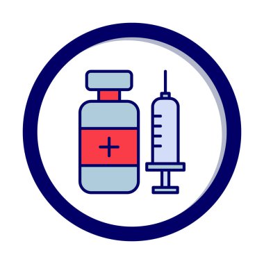 Aşı vektör illüstrasyon tasarımlı şırınga