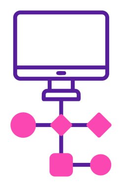 Çalışma akışı simgesi tasarımı, vektör illüstrasyonu                            